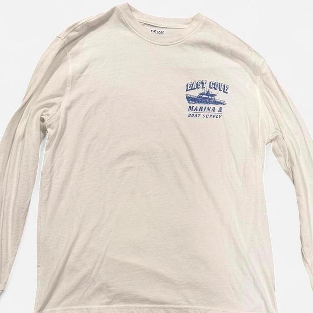 IZOD Saltwater East Cove Long Sleeve Shirt — Men’s Medium